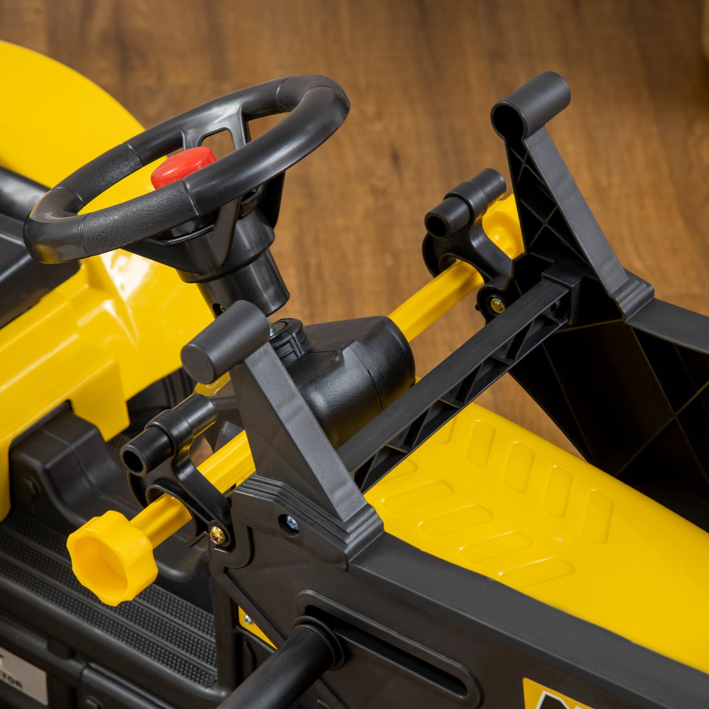 HOMCOM Kids Pedal Go Kart Excavator-Yellow 