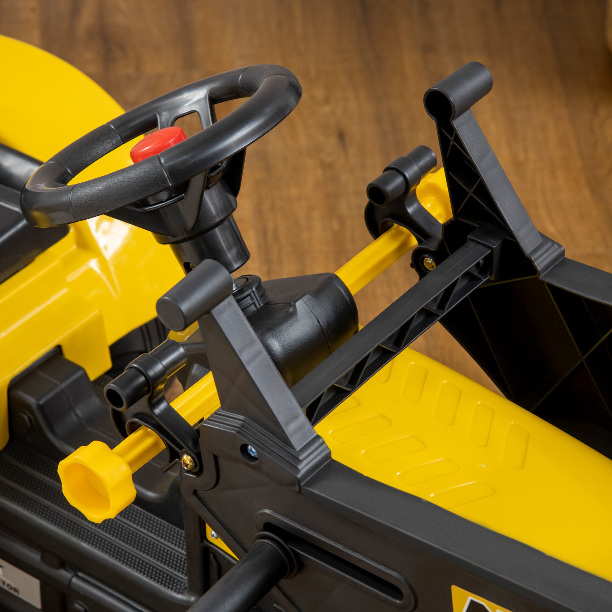 HOMCOM Kids Pedal Go Kart Excavator-Yellow 