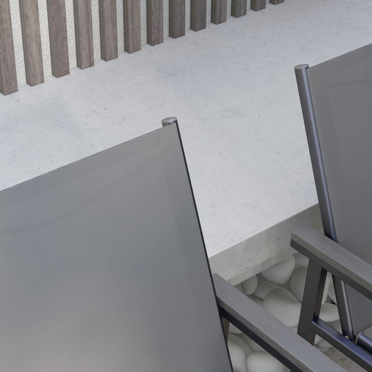 Outsunny Seven-Piece Metal Dining Set, with Glass-Top Table - Grey