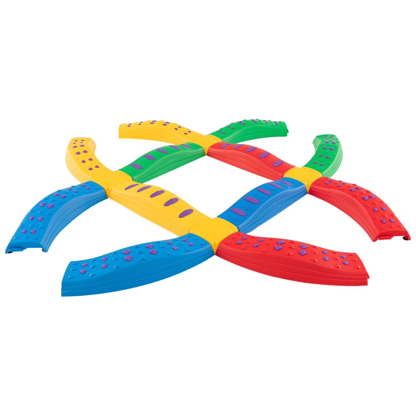 Kids Balance Beams 20 Pieces Stepping Stones with Bottom Mats-Multicolor