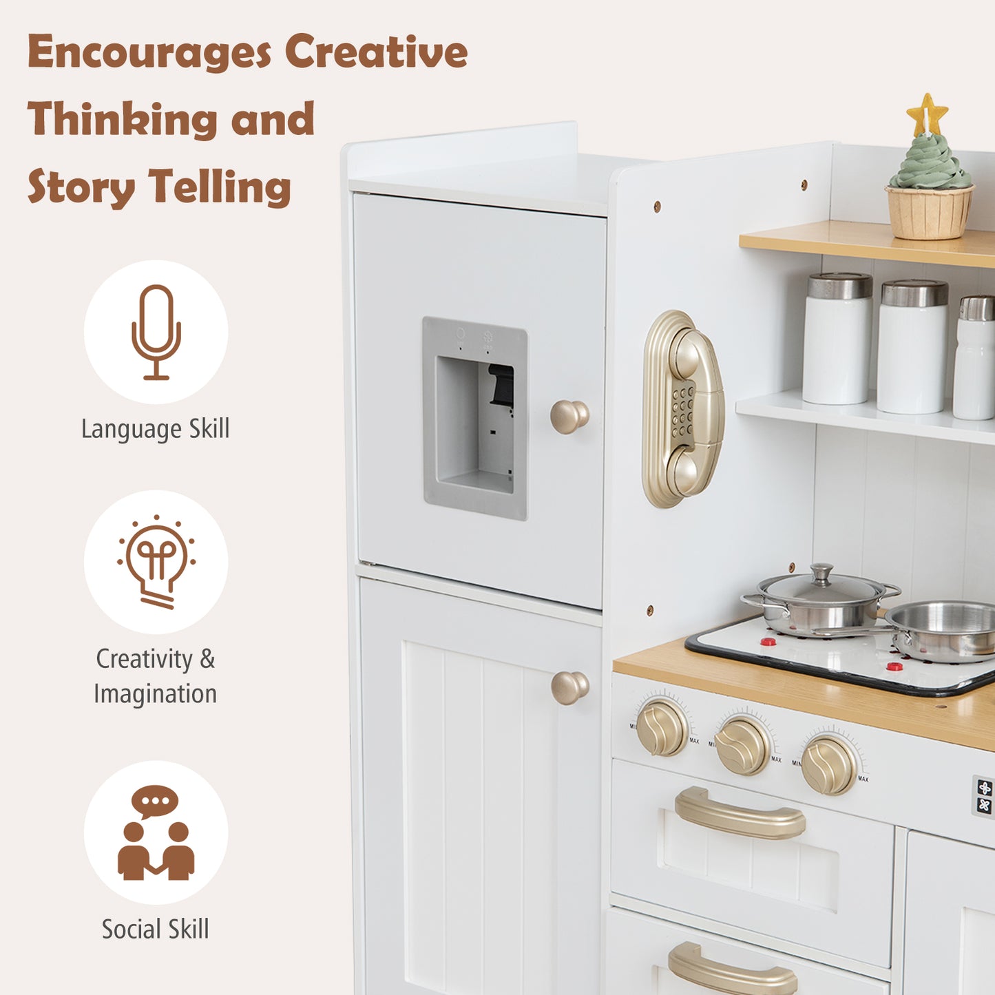 Kids Play Kitchen with Light and Sound