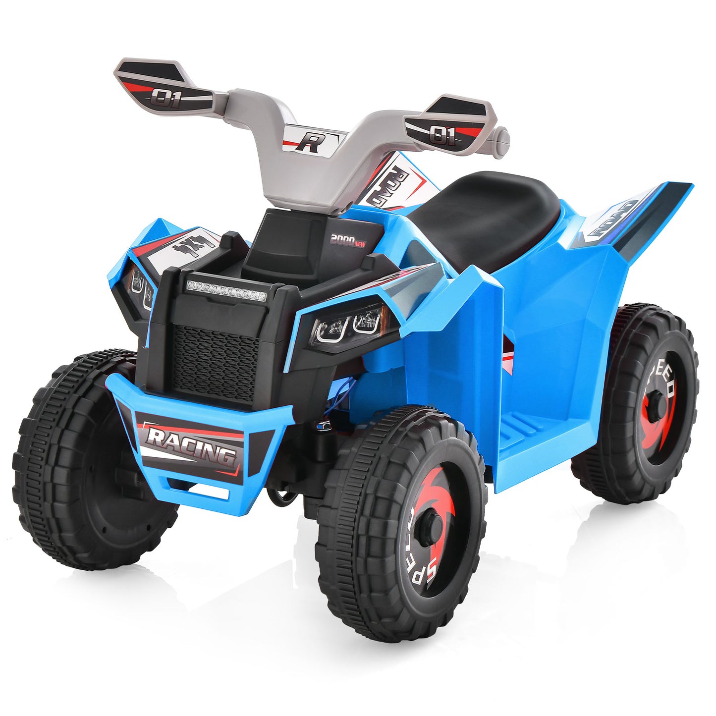 Kids Ride on ATV with Direction Control Large Seat-Blue