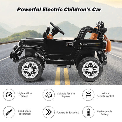Kids Ride on Jeep Car Battery Powered with Remote Control-Black