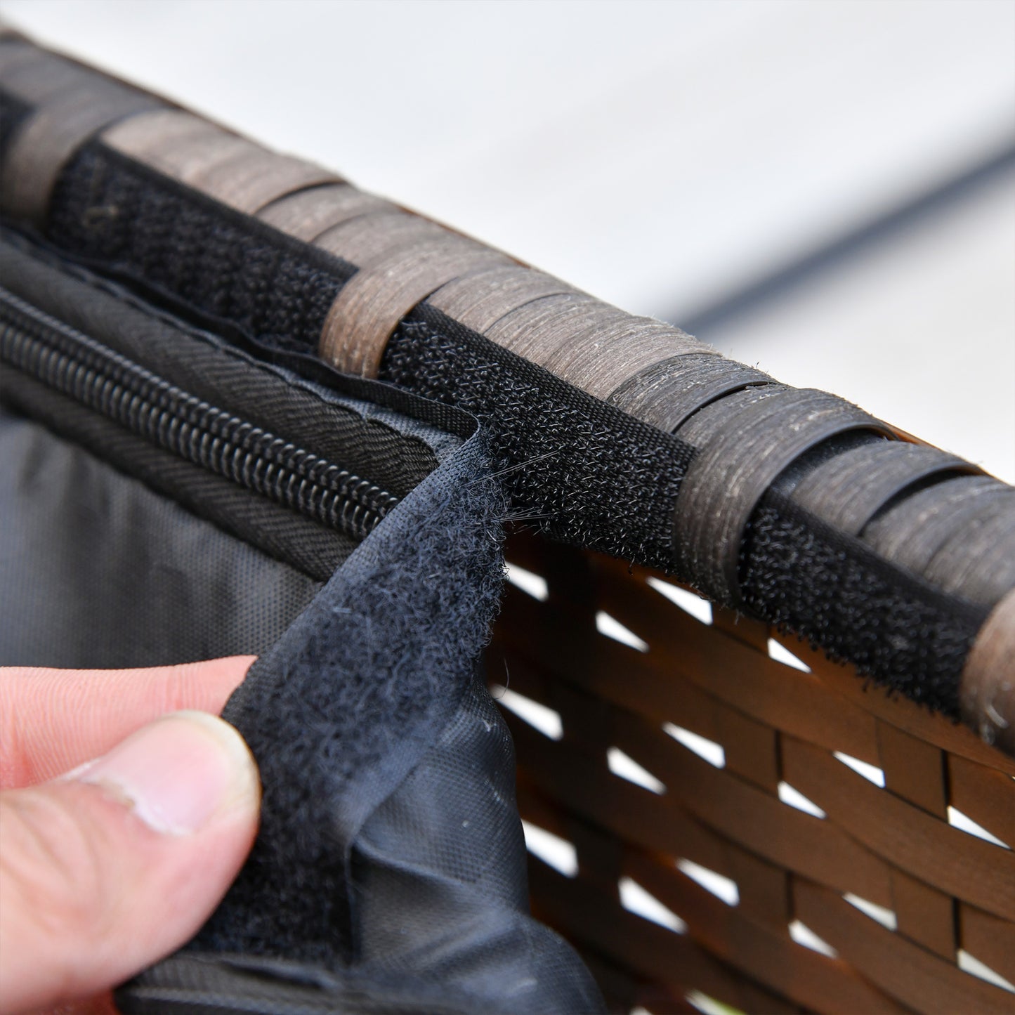 Outsunny 6 Pieces Rattan Garden Furniture Set, 7 Seater Wicker Outdoor Furniture Set with Storage Tea Table & Side Table, Sectional Garden Sofa Set with Cushions, Orange