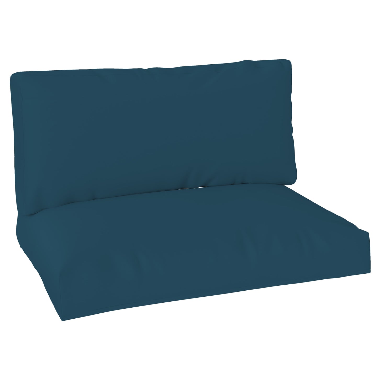 Outsunny Two Piece Seat Pallet and Back Cushions - Navy Blue