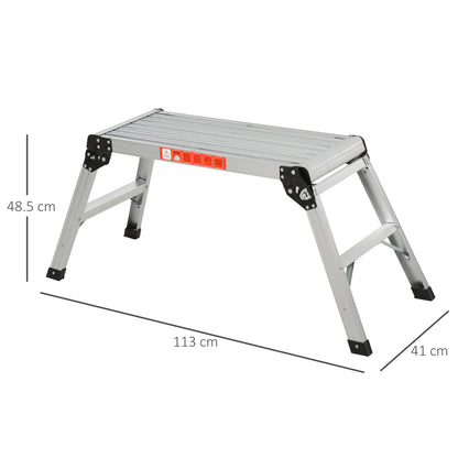 HOMCOM Folding Aluminum Workstand,109L x 40W x 50H cm