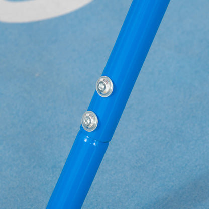 HOMCOM Gymnastics Bar for Kids, Folding Horizontal Bars with Adjustable Height, Training Bar with Triangle Base, Blue