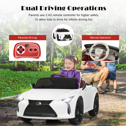Lexus Official Licensed Electric Ride on Car with Remote Control-White