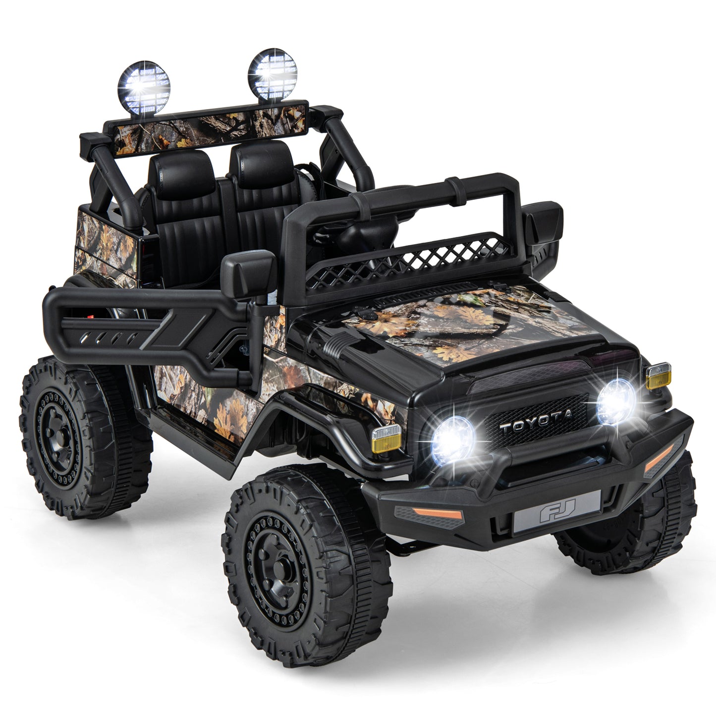 12V 7Ah Licensed Toyota FJ Cruiser Electric Car with Remote Control-Black