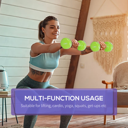 HOMCOM 6KG Dumbbell Set Fitness Weight Set for Men and Women Home Gym, Workout, Up Body Training