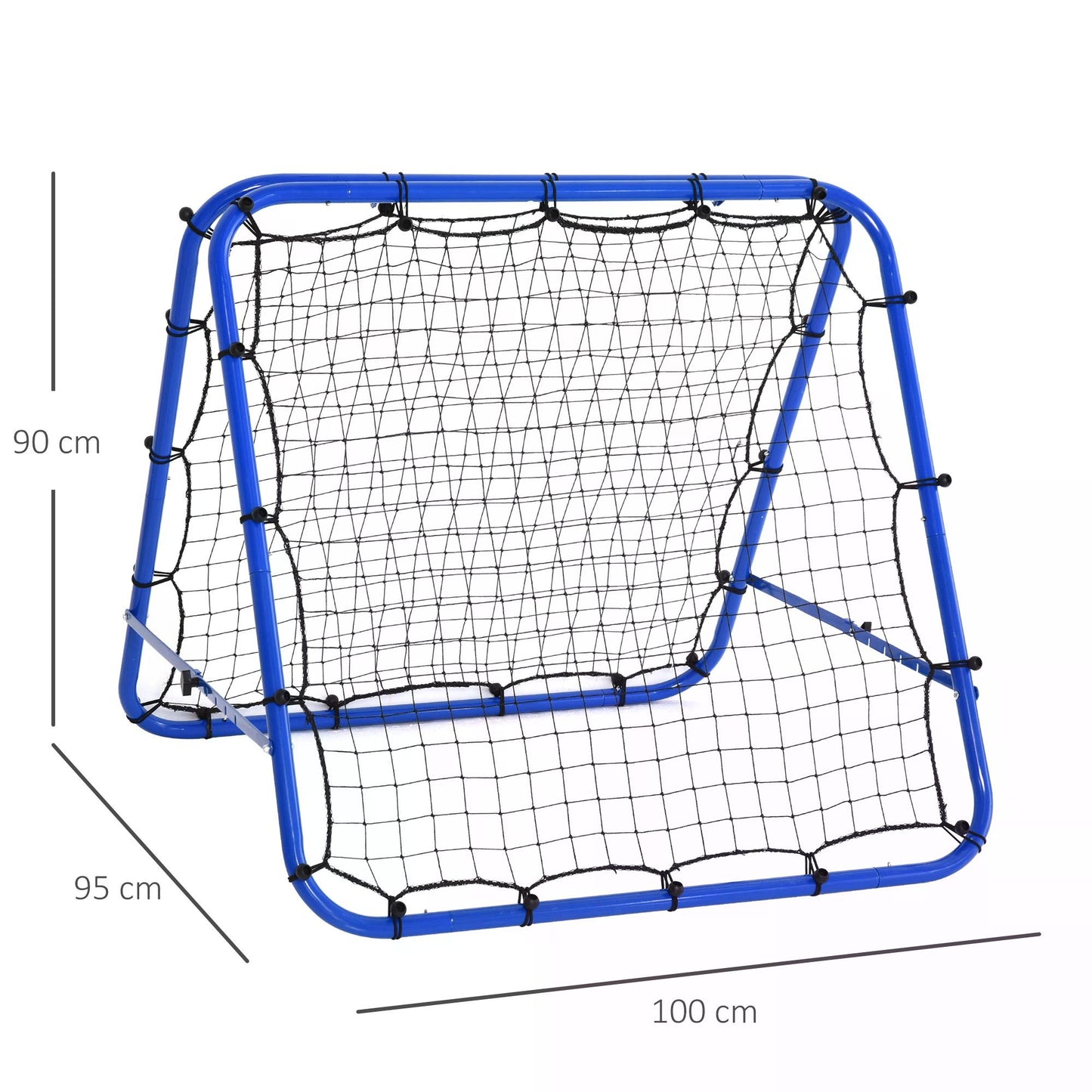 HOMCOM PE Mesh Double-Sided Outdoor Rebounder Net Blue
