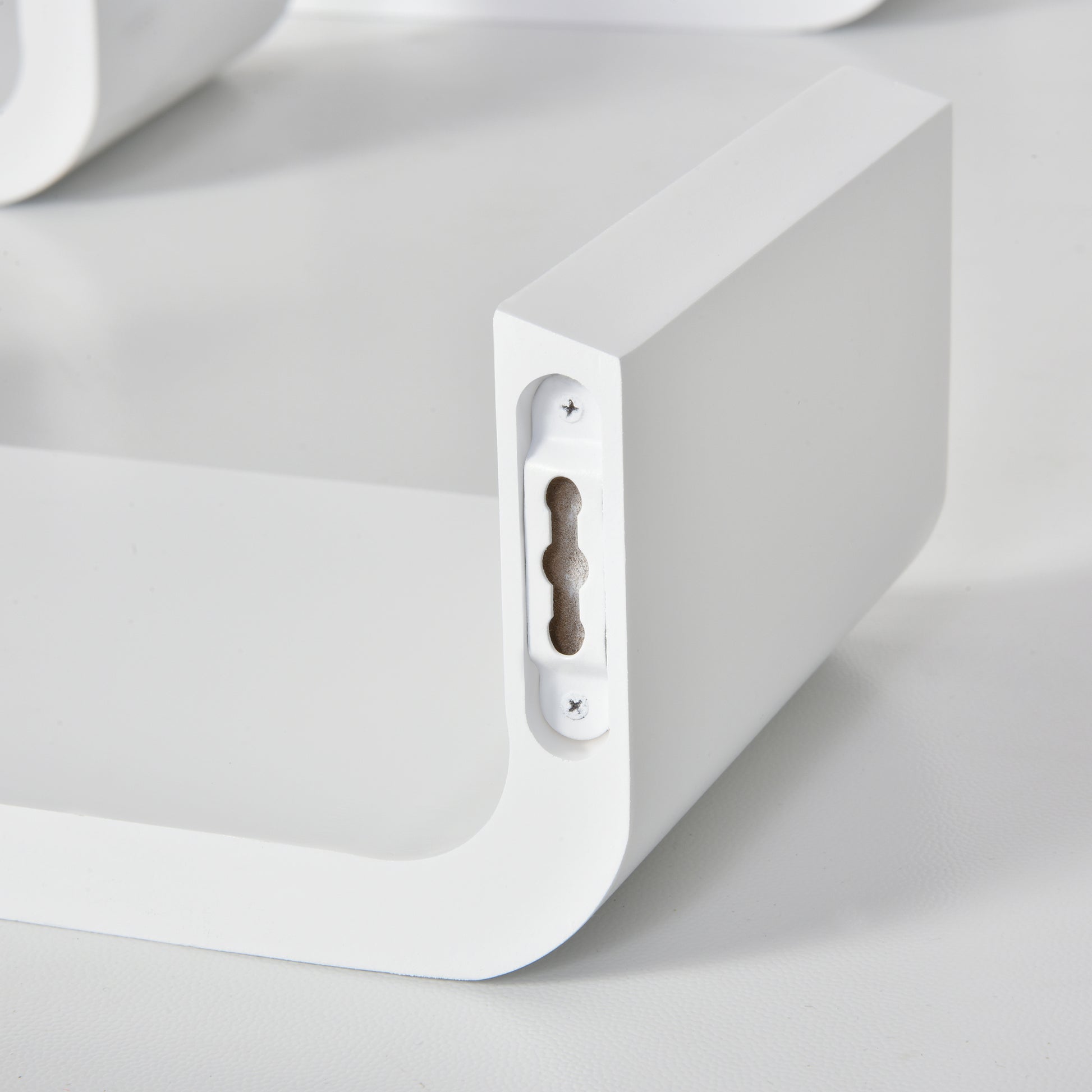 HOMCOM 3 pcs U Shaped Shelves Set-White 