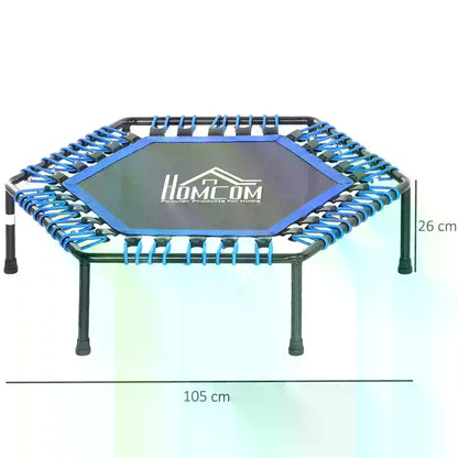 HOMCOM 40" Mini Hexagon Steel Frame Trampoline Blue