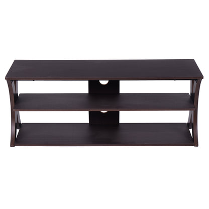 Media Console Table with Open Storage Shelves for Living Room Bedroom
