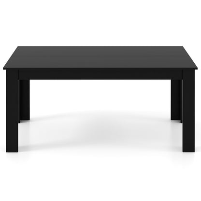 Modern Rectangular Kitchen Table for Breakfast Nook, Kitchen-Black
