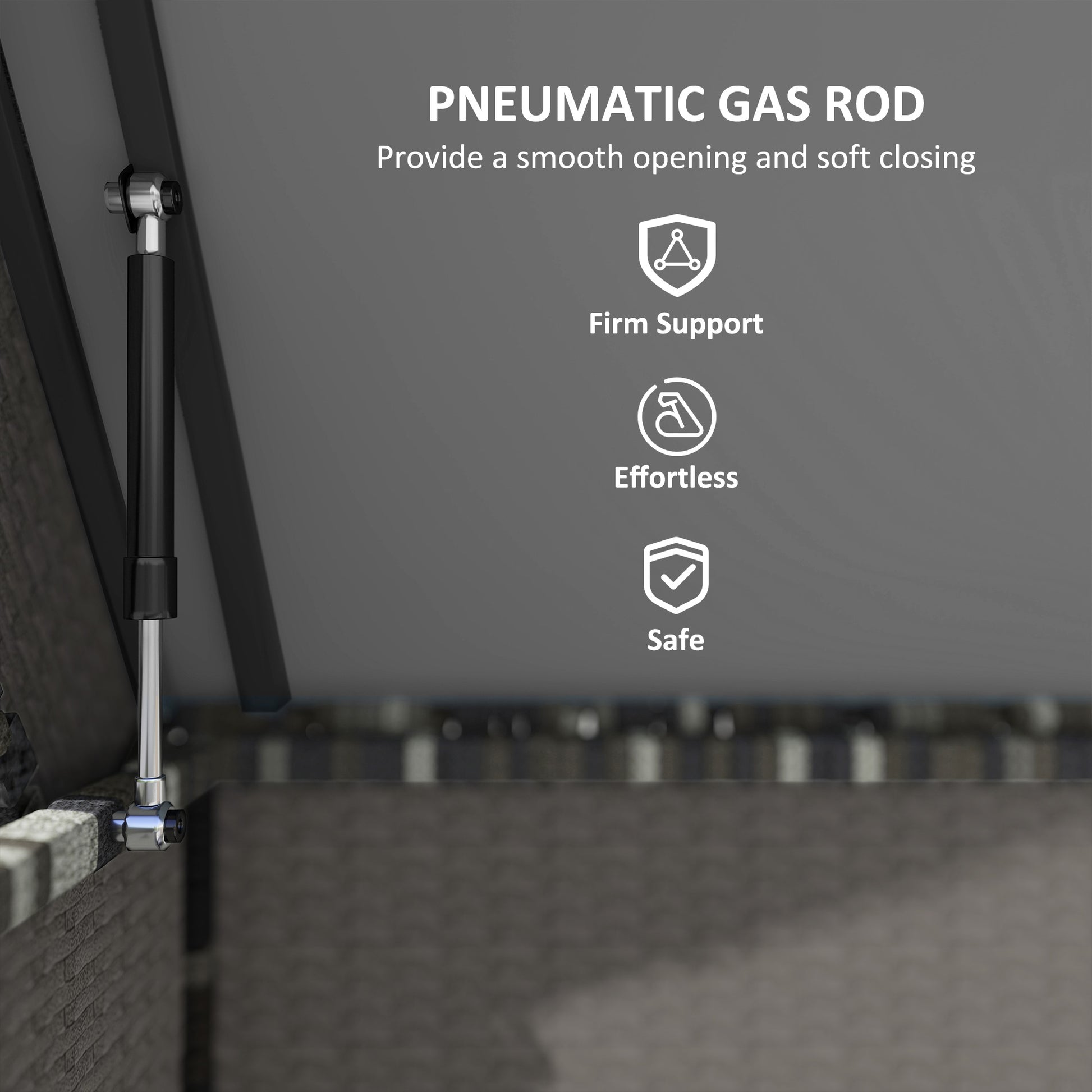 Outsunny 627 L Rattan Storage Box - Dark Grey