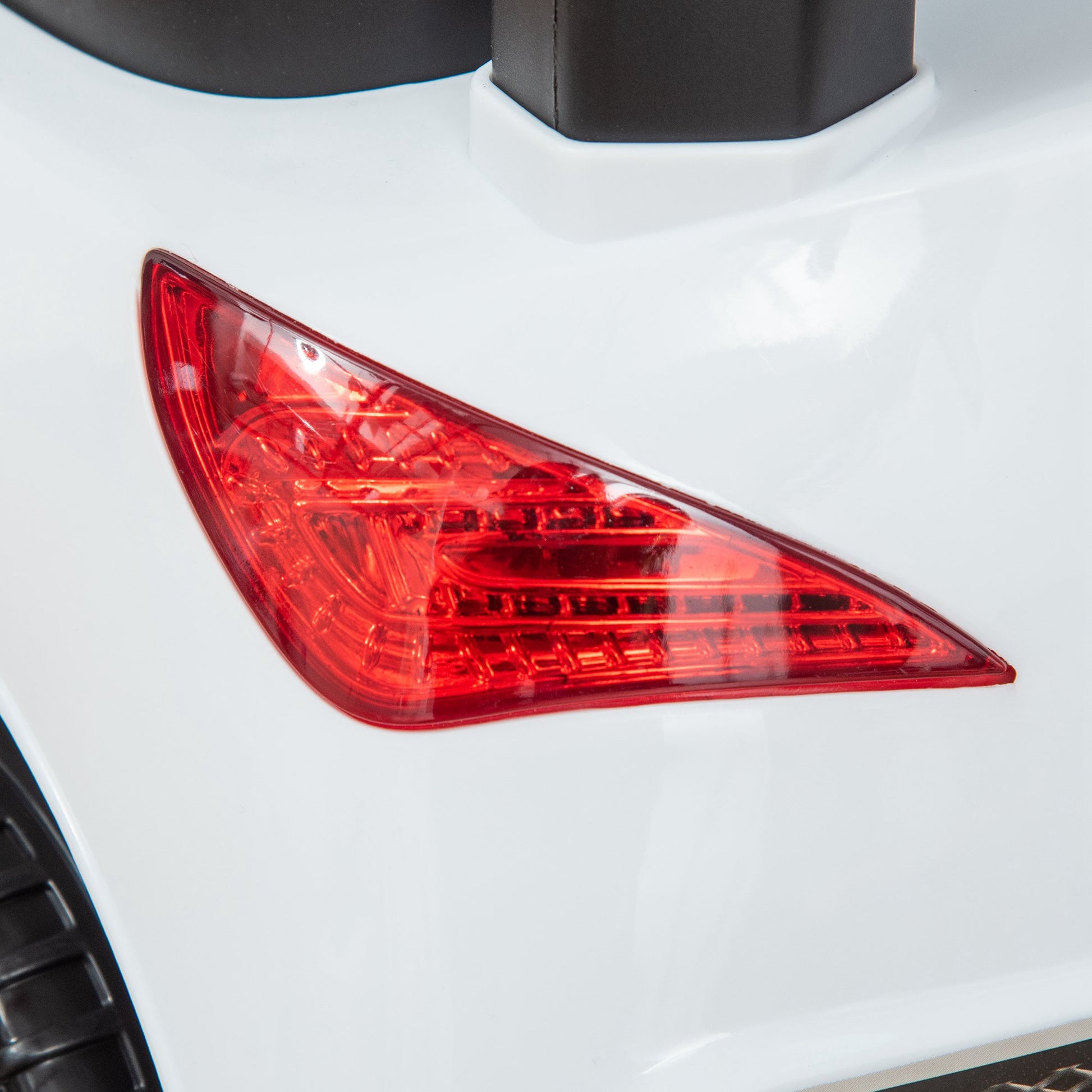 HOMCOM Ride on Sliding Car Baby Toddler Walker Foot to Floor Slider Stroller w/ Horn Music Working Lights Hidden Storage Big Steering Wheel White