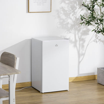 HOMCOM 91 Litre Freestanding Under Counter Fridge with Chiller Box, Reversible Door, Adjustable Thermostat 47.5cm Wide Noise Level: Decibels 40 White