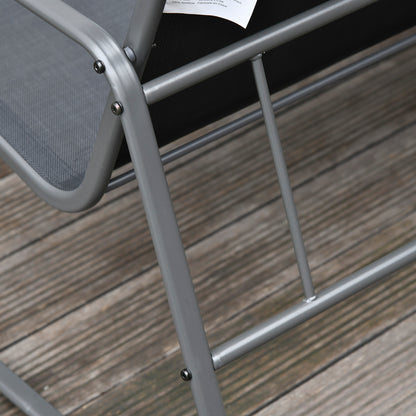 Outsunny Four-Piece Minimalistic Garden Sofa Set - Black