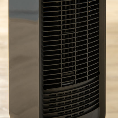 HOMCOM 39" Tower Fan Cooling for Bedroom with Oscillating, 3 Speed, 12h Timer, LED Sensor Panel, Remote Controller, Black