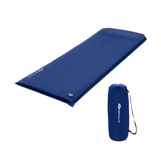 Self Inflating Waterproof Camping Mat with Built-in Valve and Carry Bag-Blue