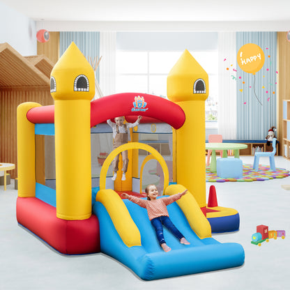 5-in-1 Jumping House with Slide and Ball Pit and Basketball Hoop