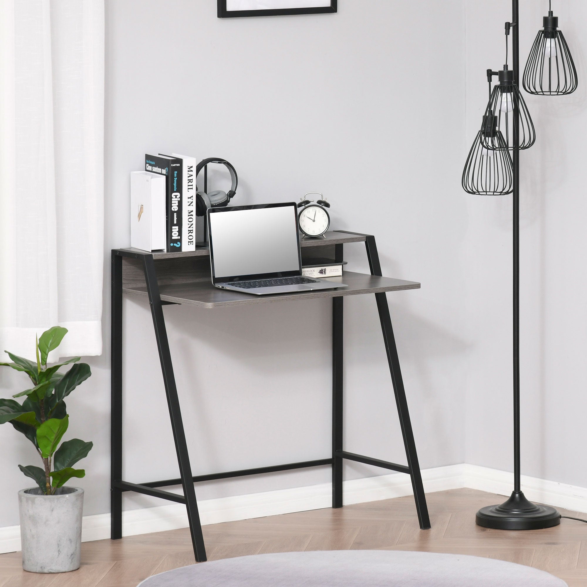 HOMCOM Writing Desk Computer Table Home Office PC Laptop Workstation S ...
