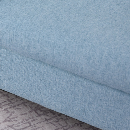 HOMCOM Kids Sofa Mini Sofa Armchair Wood Frame Anti-Slip Legs High Back Bedroom Playroom Furniture for 3-6 Ages, Blue