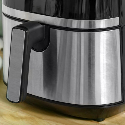 HOMCOM 4.5L Digital Air Fryer, 1500W W/ Digital Display, Adjustable Temperature, Timer and Nonstick Basket, Black