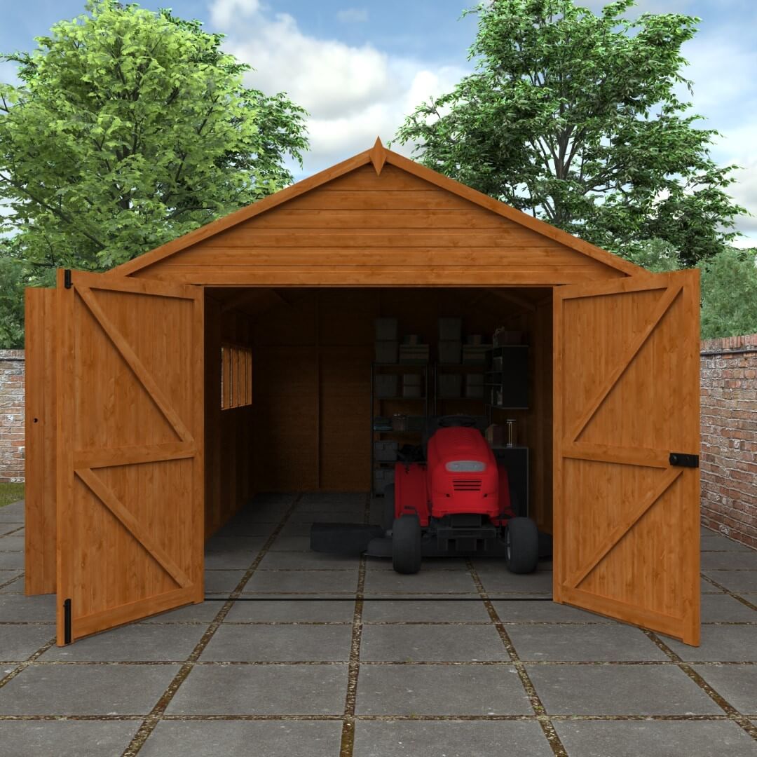 GardenArch 18x10 Garage Wooden Shed