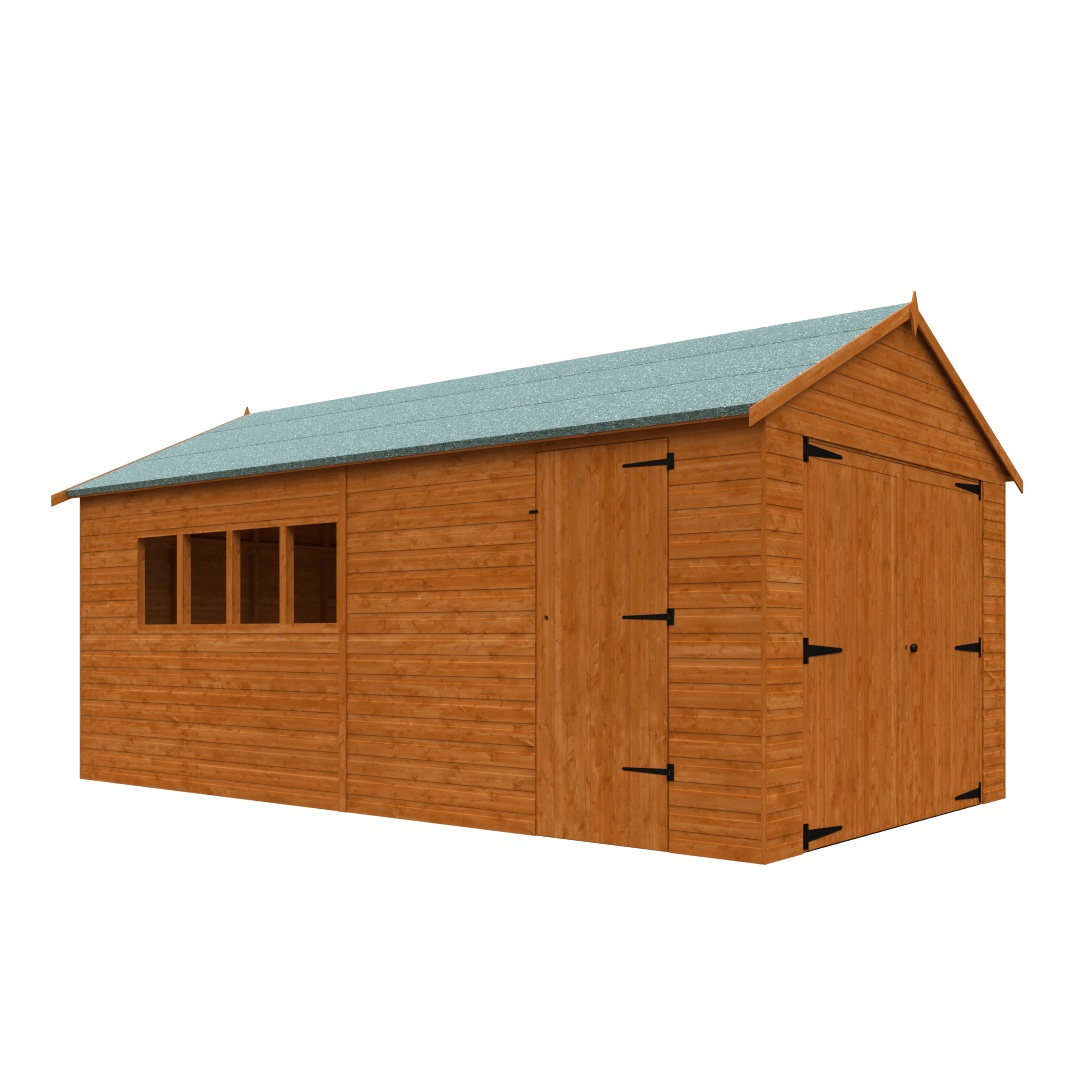GardenArch 18x10 Garage Wooden Shed