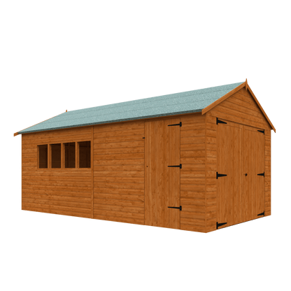 GardenArch 18x10 Garage Wooden Shed