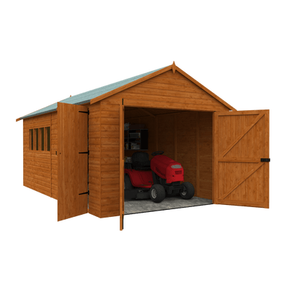 GardenArch 18x10 Garage Wooden Shed