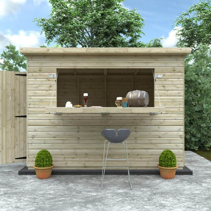 GardenArch 10x6w The Bar Wooden Shed