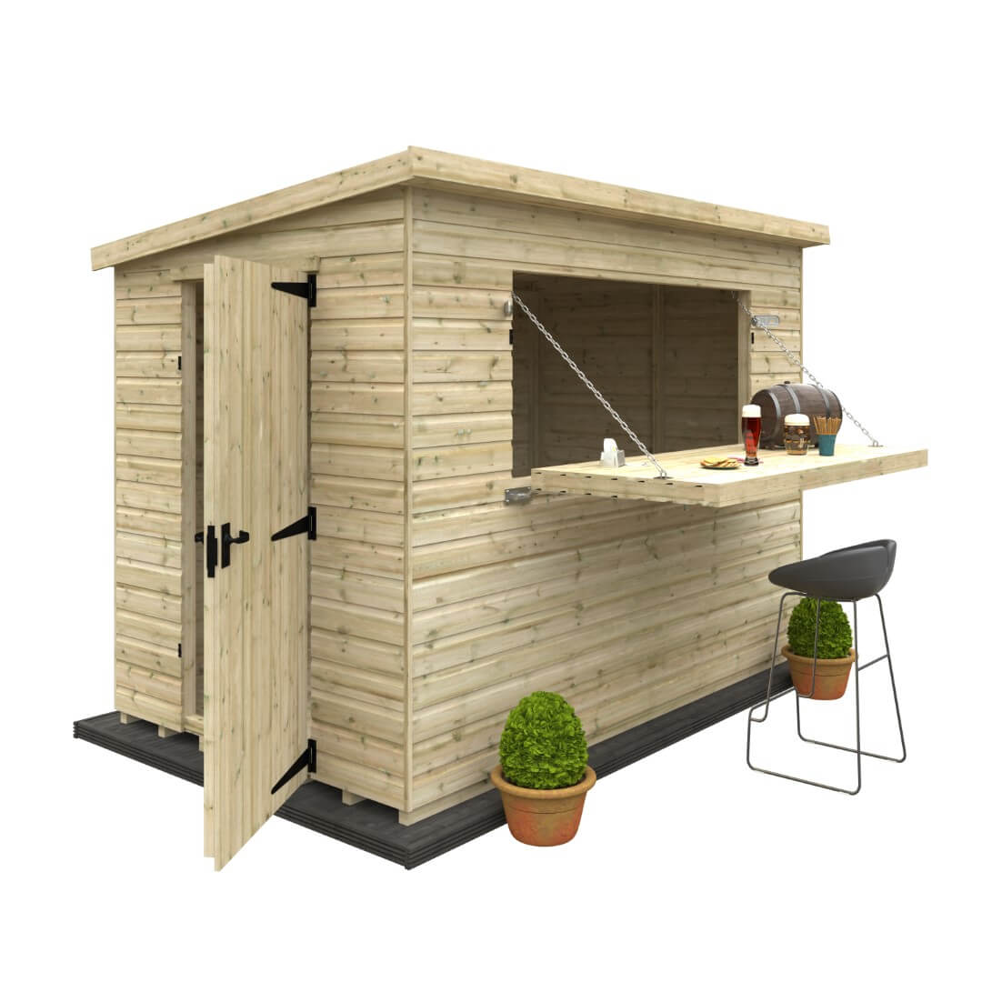 GardenArch 10x6w The Bar Wooden Shed