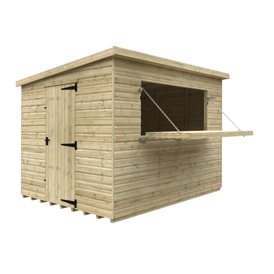 GardenArch 10x8w The Bar Wooden Shed