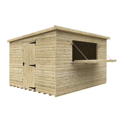 GardenArch 12x10w The Bar Wooden Shed