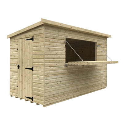GardenArch 12x6w The Bar Wooden Shed