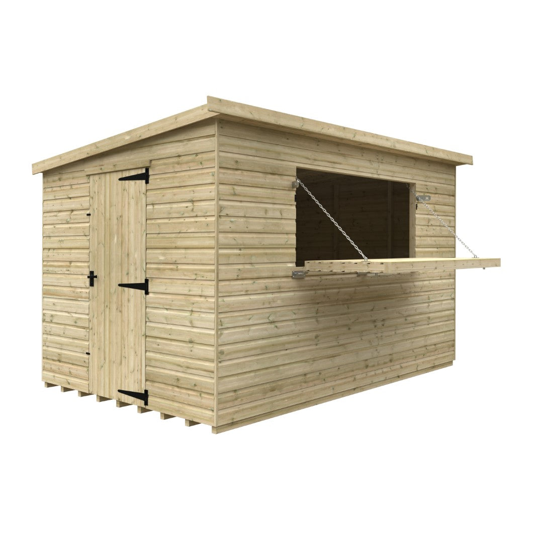 GardenArch 12x8w The Bar Wooden Shed