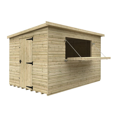 GardenArch 12x8w The Bar Wooden Shed