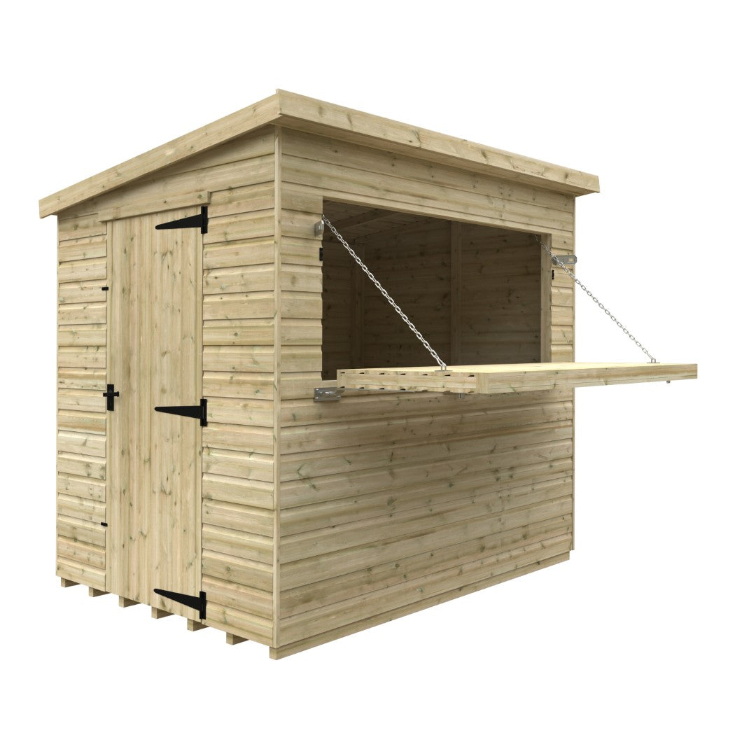 GardenArch 8x6w The Bar Wooden Shed