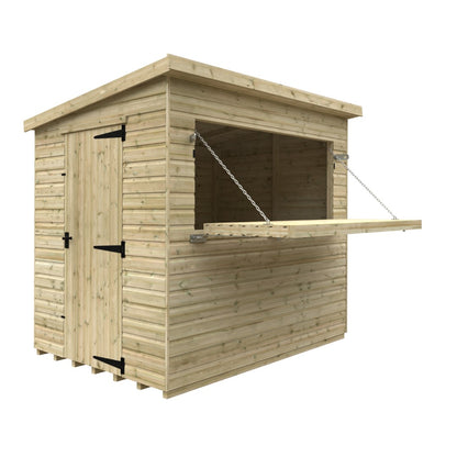 GardenArch 8x6w The Bar Wooden Shed