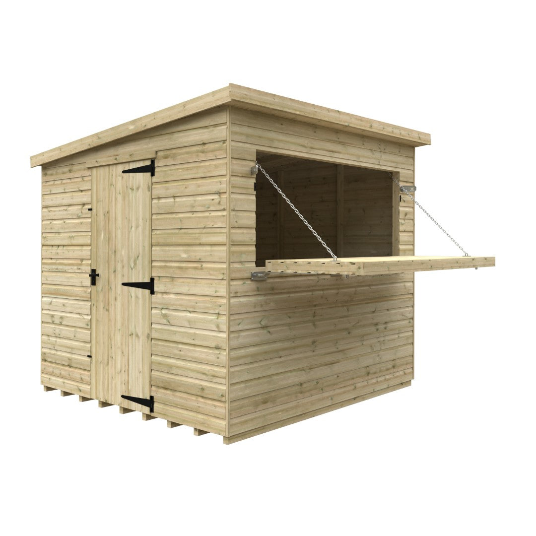 GardenArch 8x8w The Bar Wooden Shed
