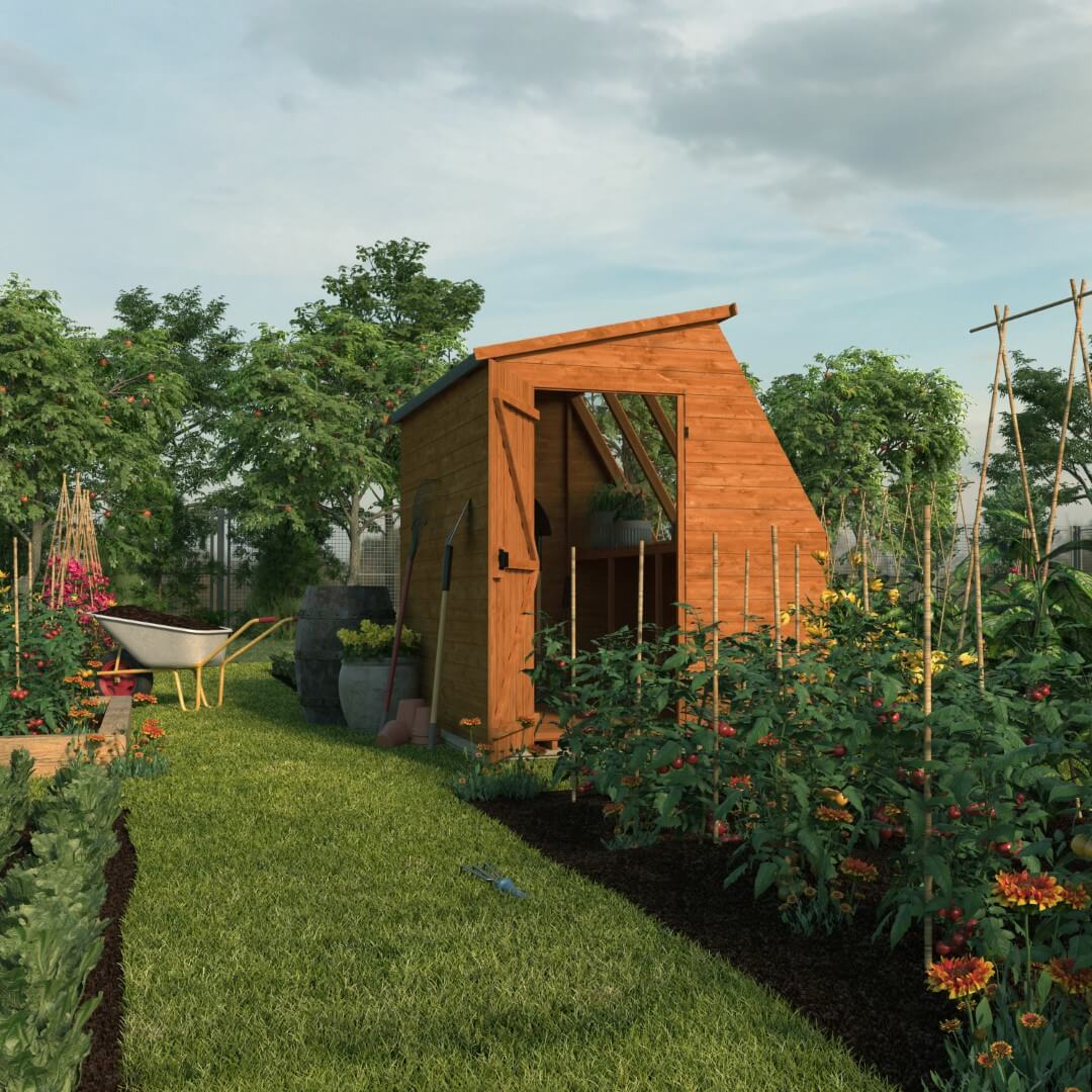 GardenArch 8x6 Jewel Potting Wooden Shed