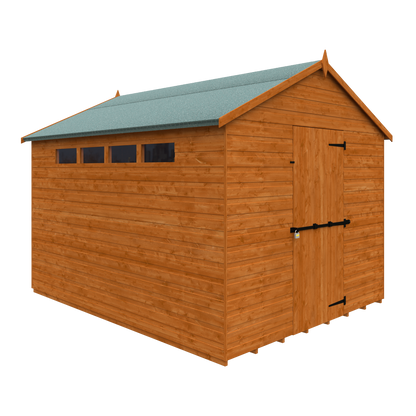 GardenArch 10x8 Security Apex Wooden Shed