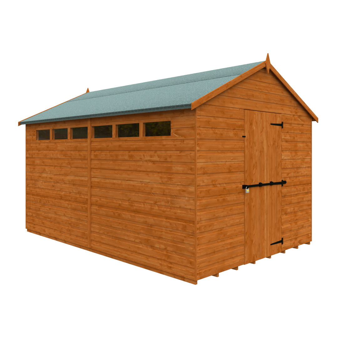 GardenArch 12x8 Security Apex Wooden Shed