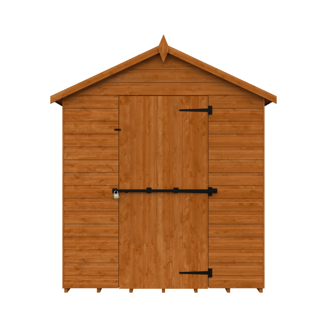 GardenArch 8x6 Security Apex Wooden Shed