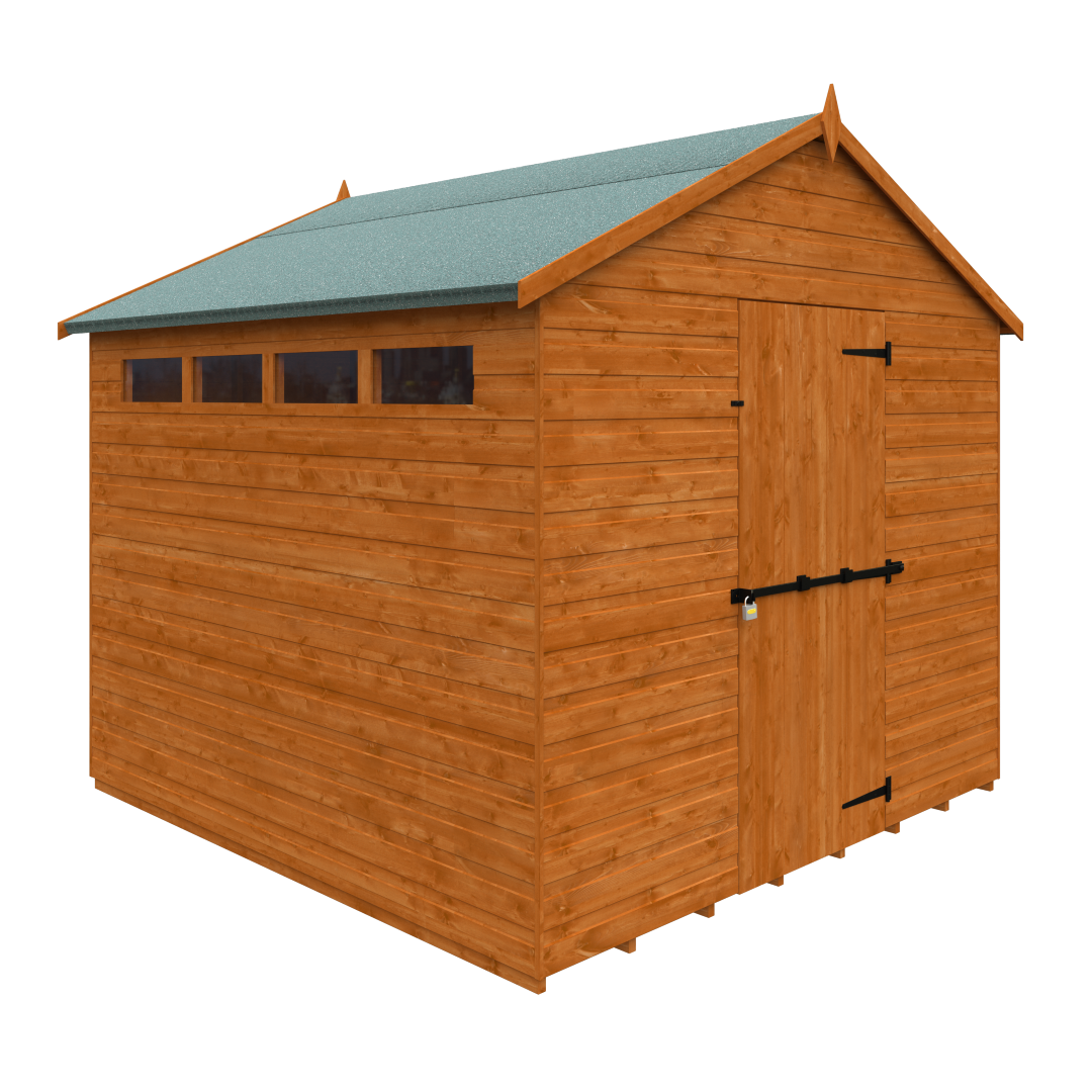 GardenArch 8x8 Security Apex Wooden Shed