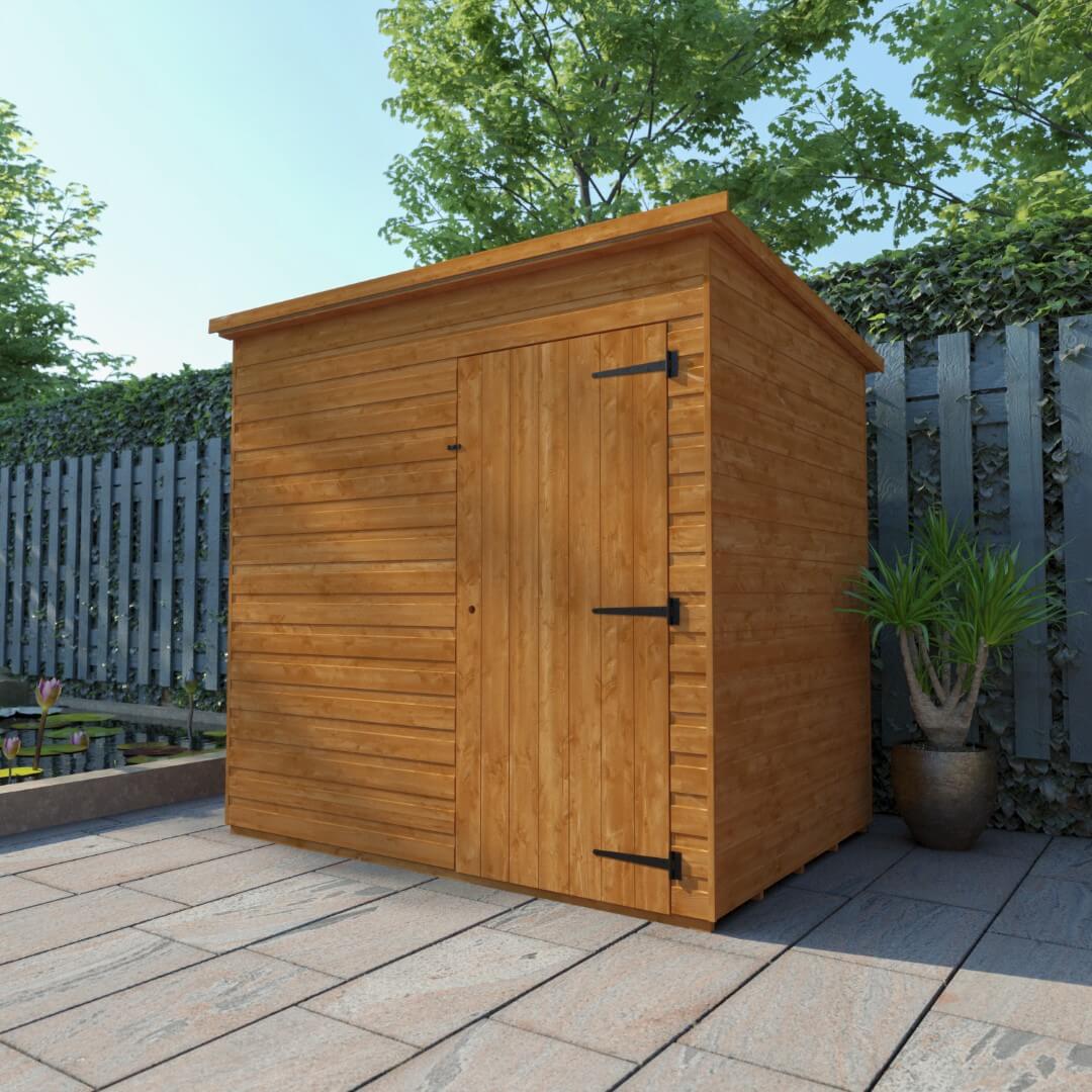 GardenArch 7x5 Super Pent Windowless Wooden Shed