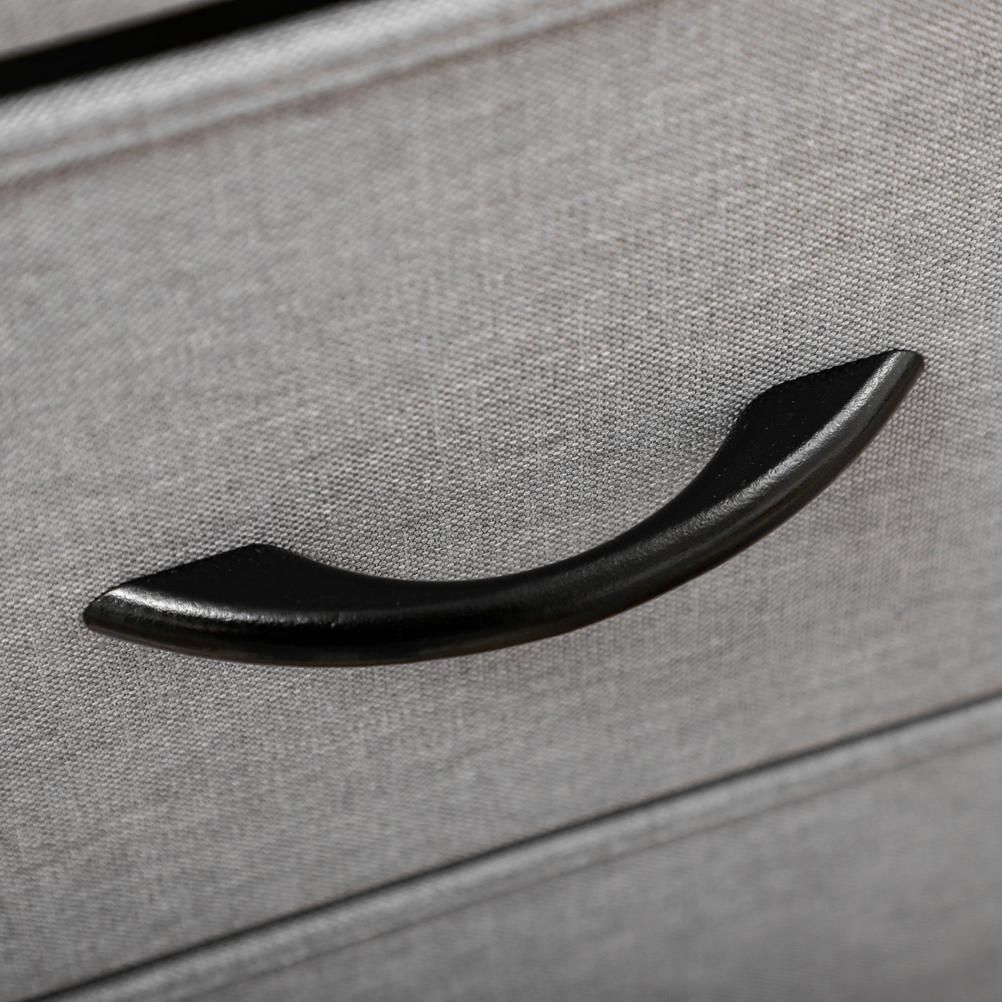 HOMCOM Chest of Drawers, Fabric Storage Drawers, Industrial Bedroom Dresser w/8 Fabric Drawers, Steel Frame, Wooden Top for Nursery, Living Room Grey